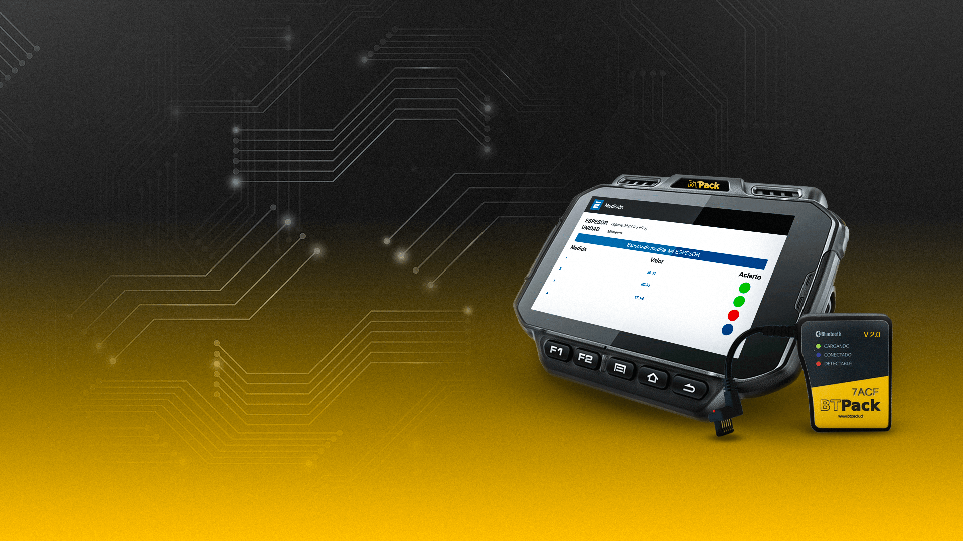 BT Pack Arauco, computadora portátil robusta en uso industrial